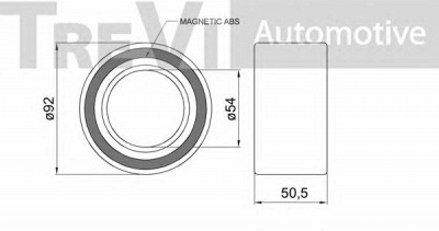 TREVI AUTOMOTIVE wb2359 -  Комплект подшипника ступицы колеса